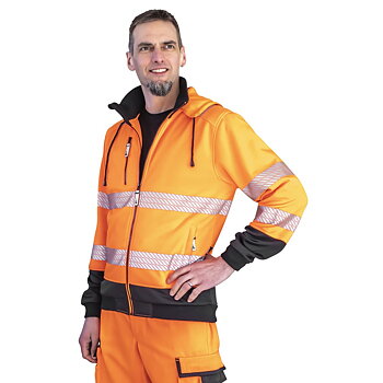 VARSEL HOODIE MED HEL DRAGKEDJA 4XL ANDERS FL.OR K