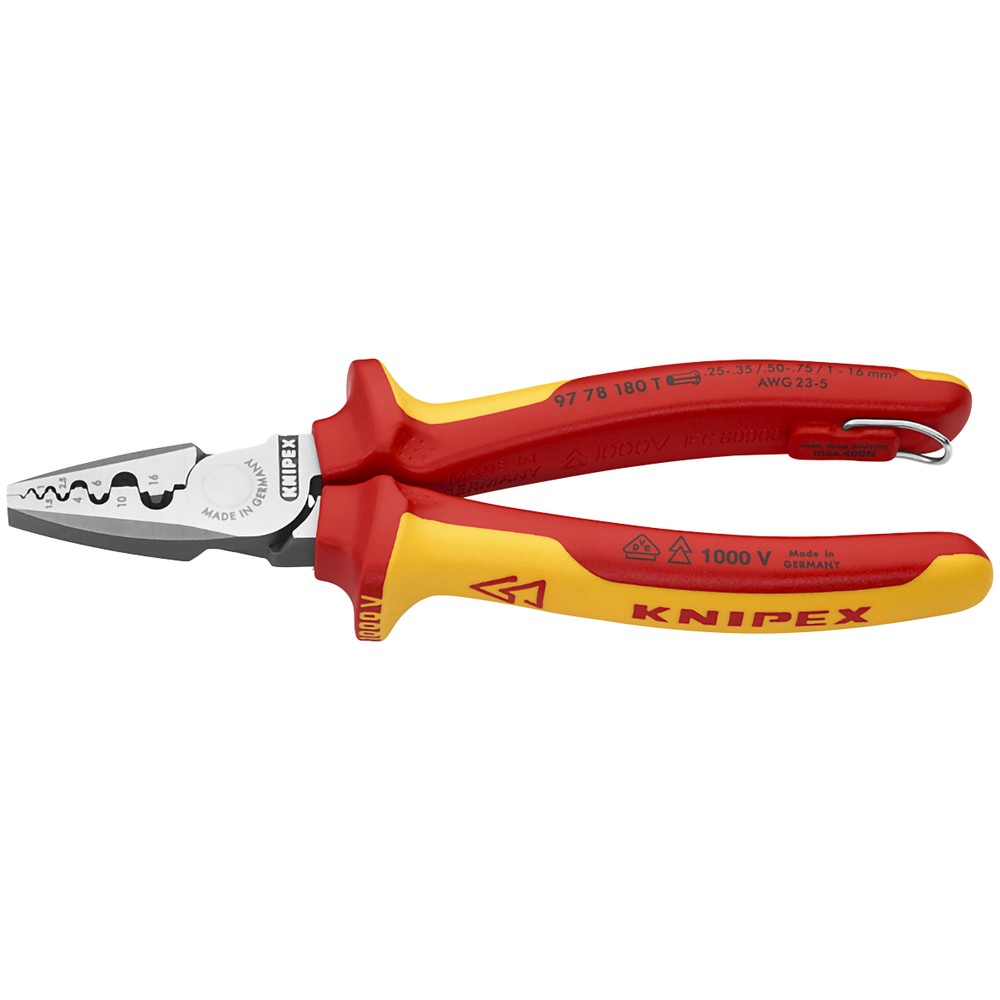 CRIMPTÅNG FÖR ÄNDHYLSOR 180MM 97 78 180 T VDE