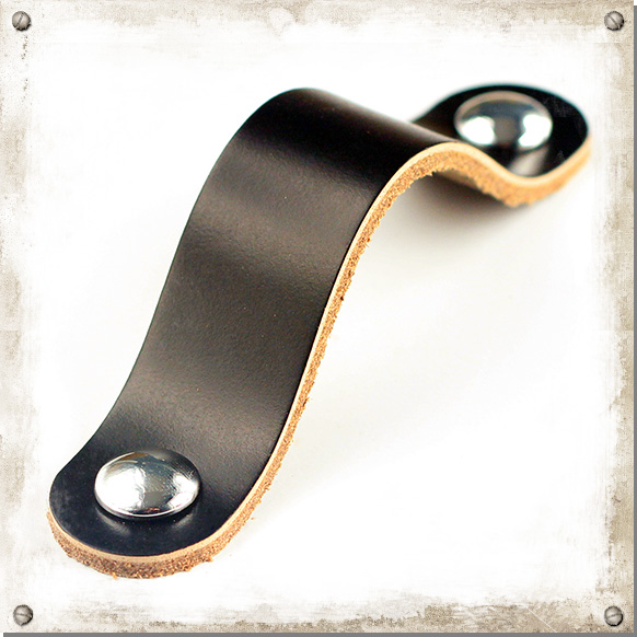 Griff aus Leder, Ann-Lo schwarz c/c 128 mm