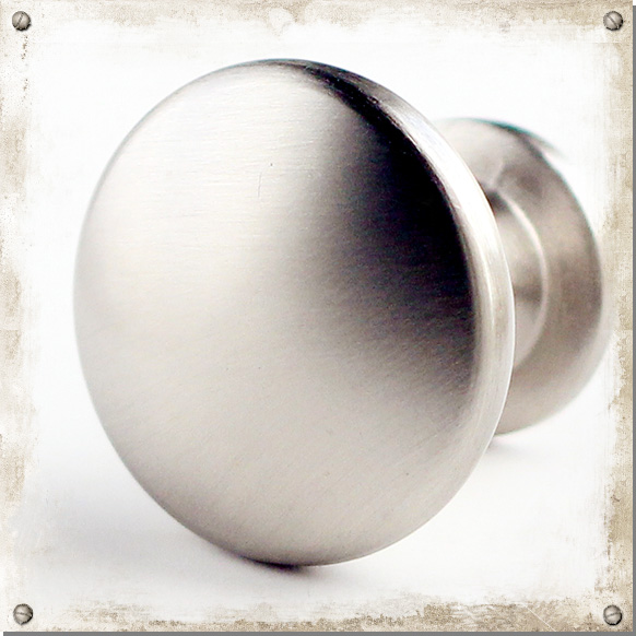 Kleiner Metallknauf glatt, silberfarben