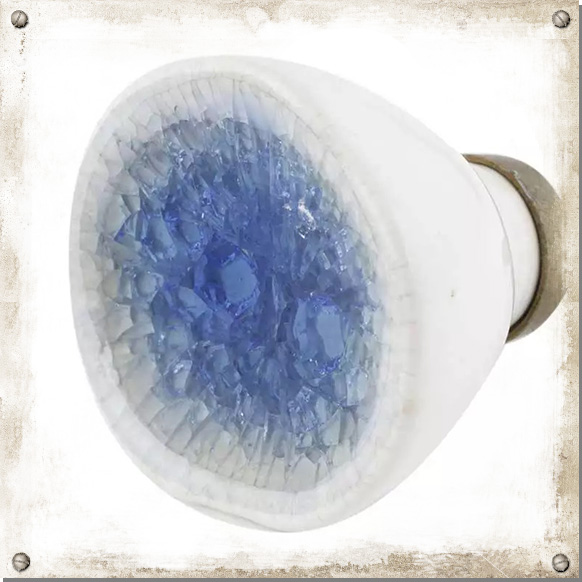 Bouton de tiroir en cristal - 40 mm de diamètre - Bouton de tiroir et d'armoire bleu ardoise