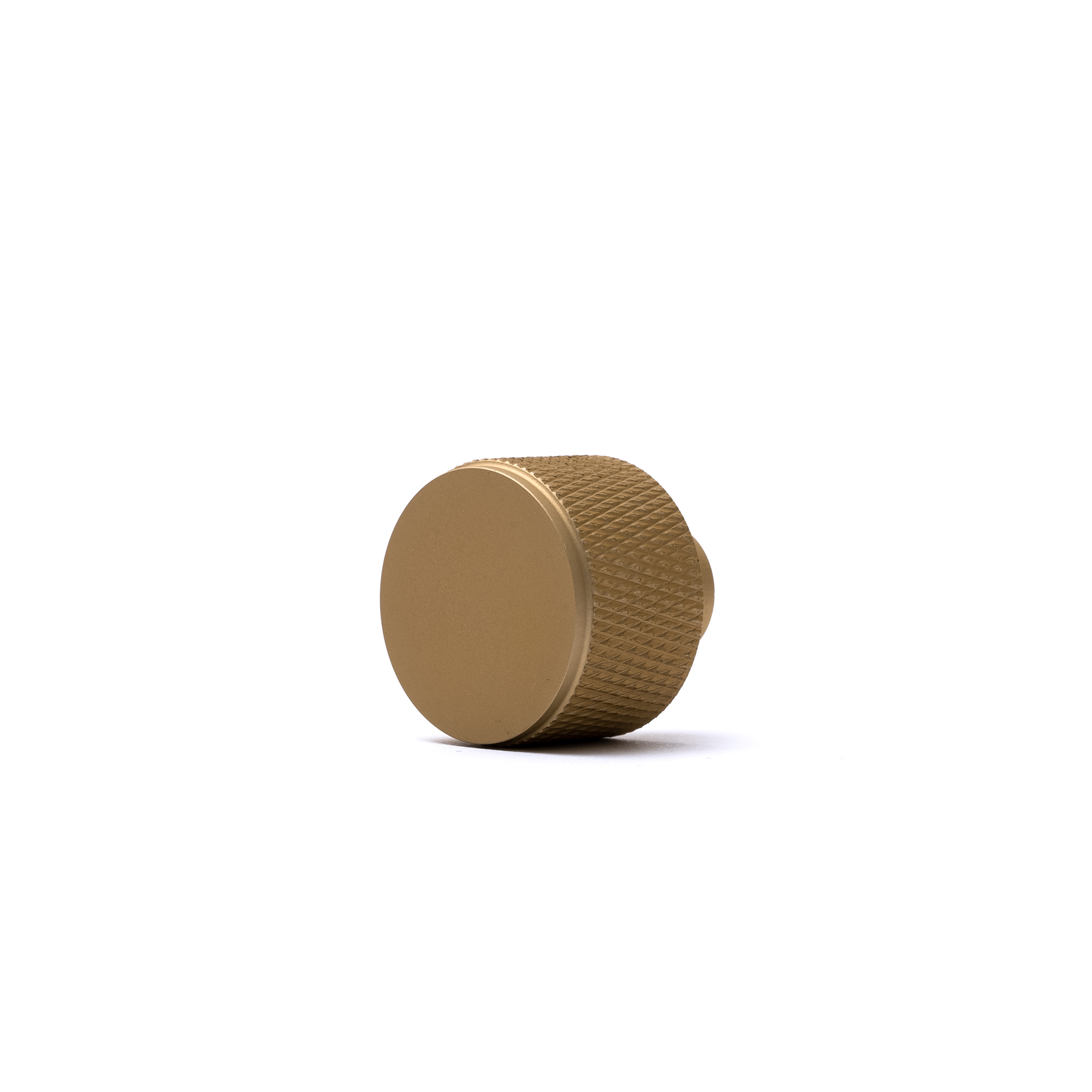 Schrankknaufsockel in mattem Gold mit leicht liniertem Rand, 28 mm