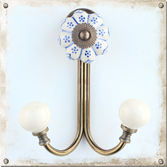 Kleiderbügel mit 2 Haken, Blumen