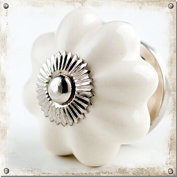 Bouton De Tiroir Vintage En Métal Doré Avec Motif Fleuri - Poignée Décorative Ronde 4,5 Cm