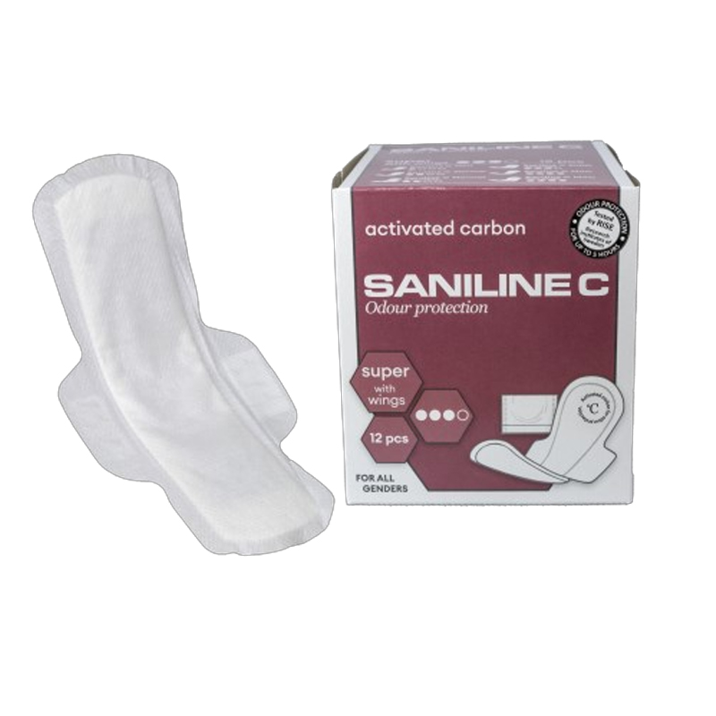 Saniline C super med vingar - Inkontinesskydd 12 pack - 2