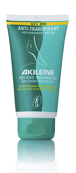 Akileine Gel Deo - 75 ml - För svettiga fötter