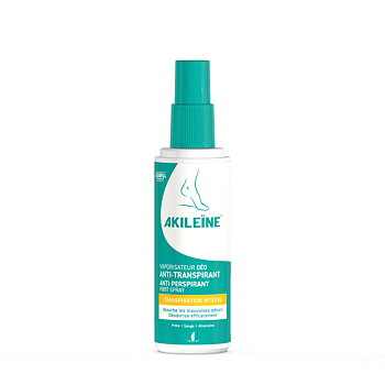 Akileine Grön Deo Fotspray - 100 ml - För svettiga fötter