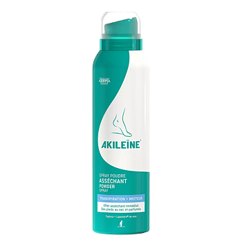 Akileine Puder Spray - 150 ml - För svettiga fötter