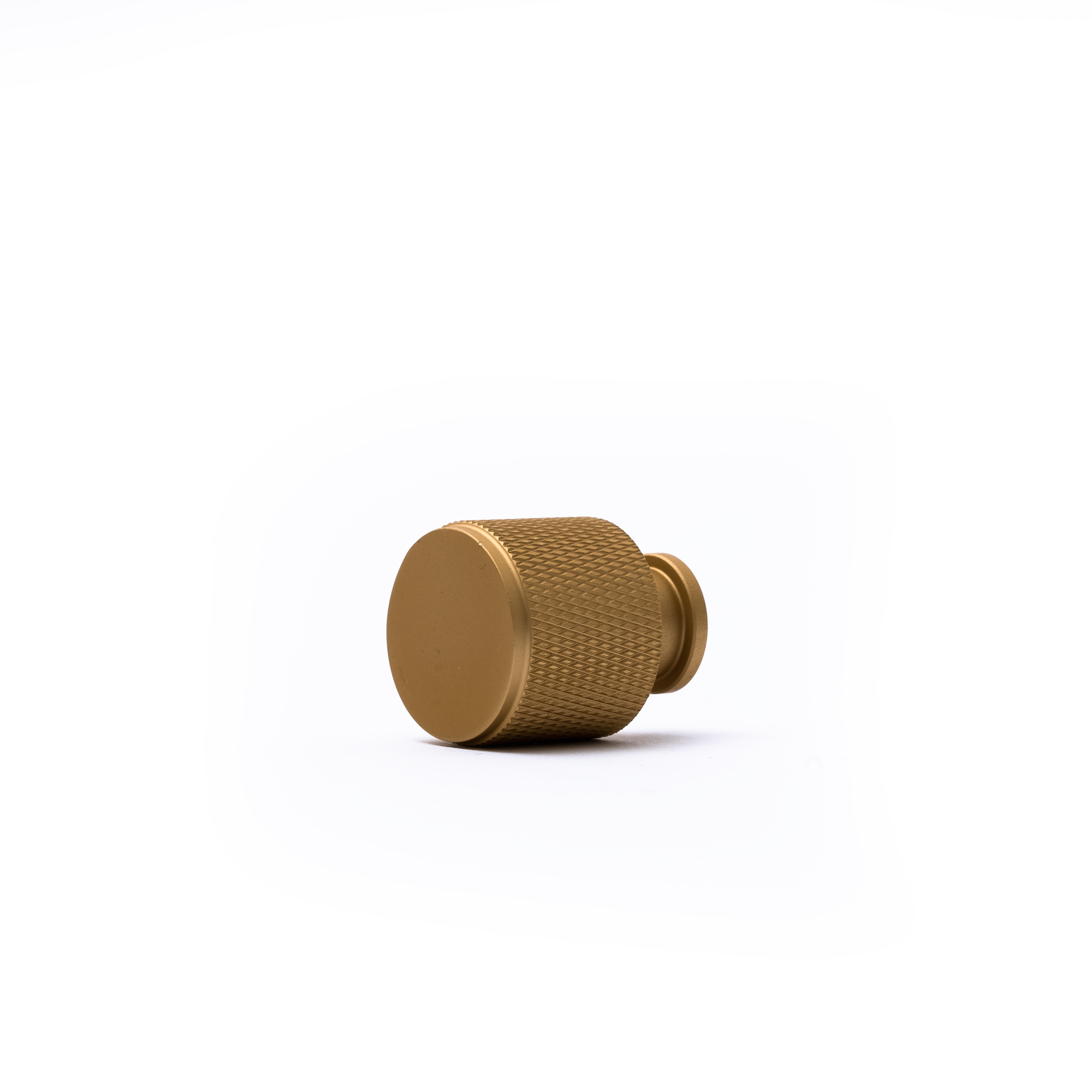 Schrankknaufsockel in mattem Gold mit leicht liniertem Rand, 22 mm