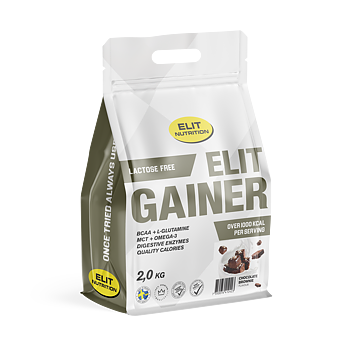 ELIT GAINER - Choklad Brownie - Laktosfri, 2000g