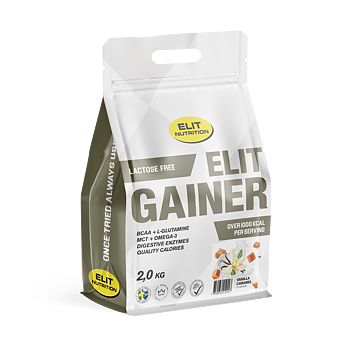 ELIT GAINER - Vanilj Karamell- Laktosfri, 2000g
