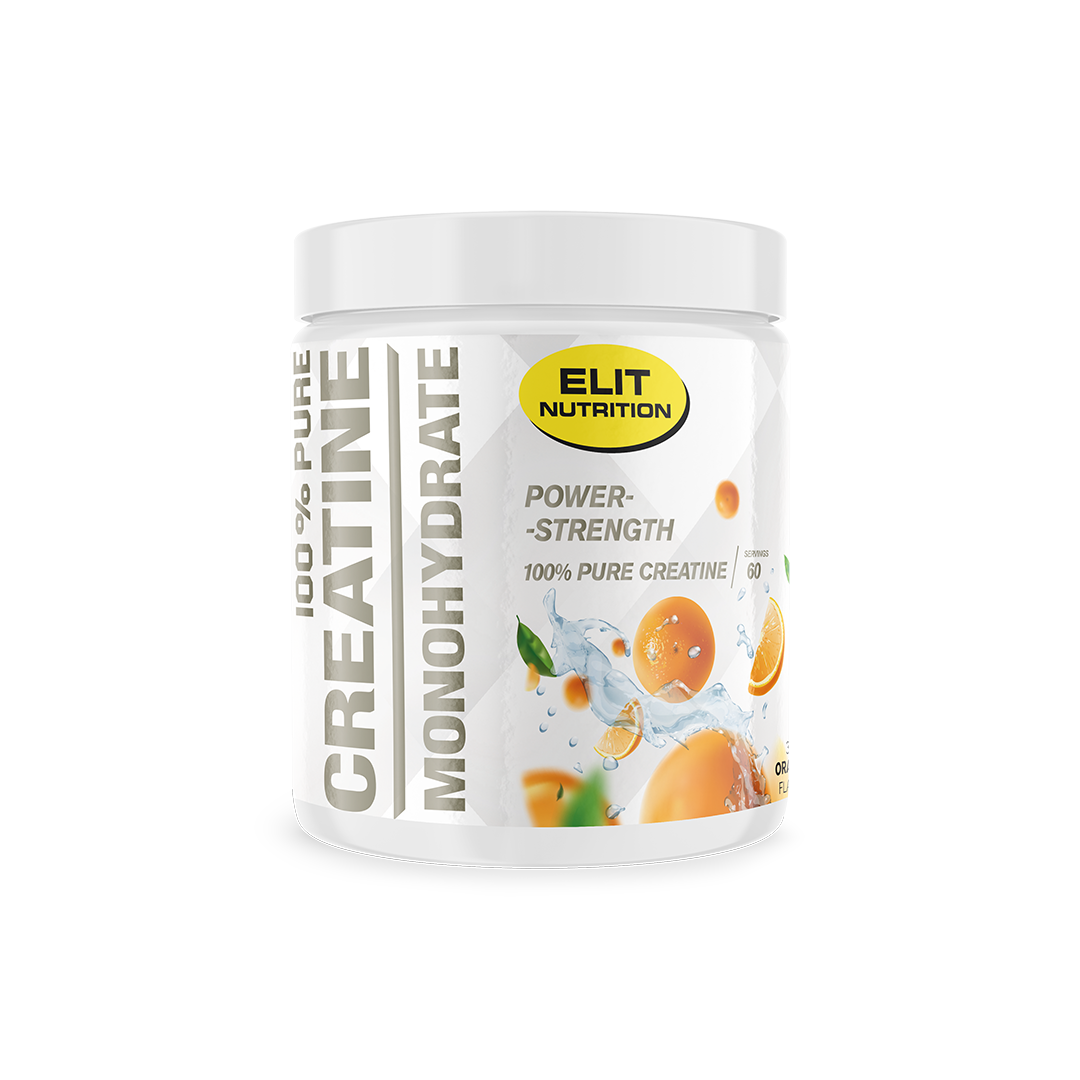 Kreatin monohydrat, ELIT - 100% Pure, 300g - Apelsin