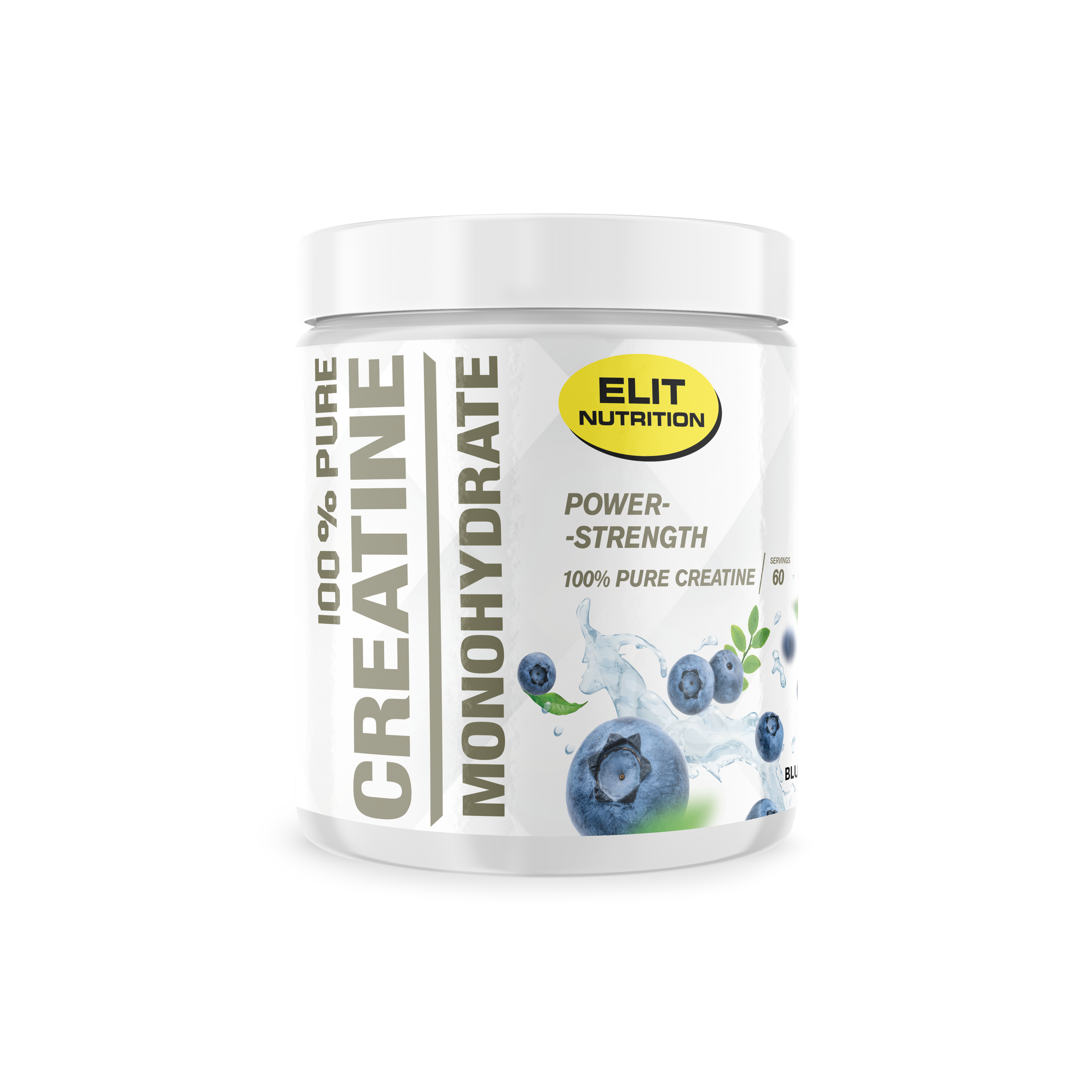 Kreatin monohydrat, ELIT - 100% Pure, 300g - Blåbär