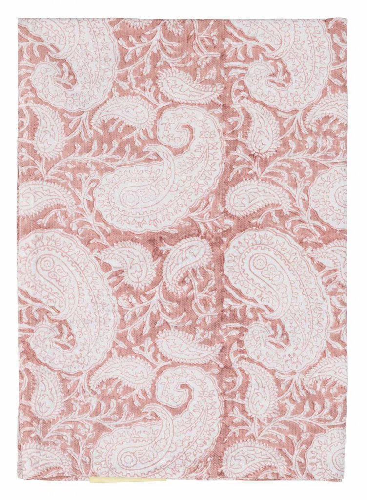 Kökshanddukar set med 2 st. "Big Paisley Fuchsia Rose" - 2