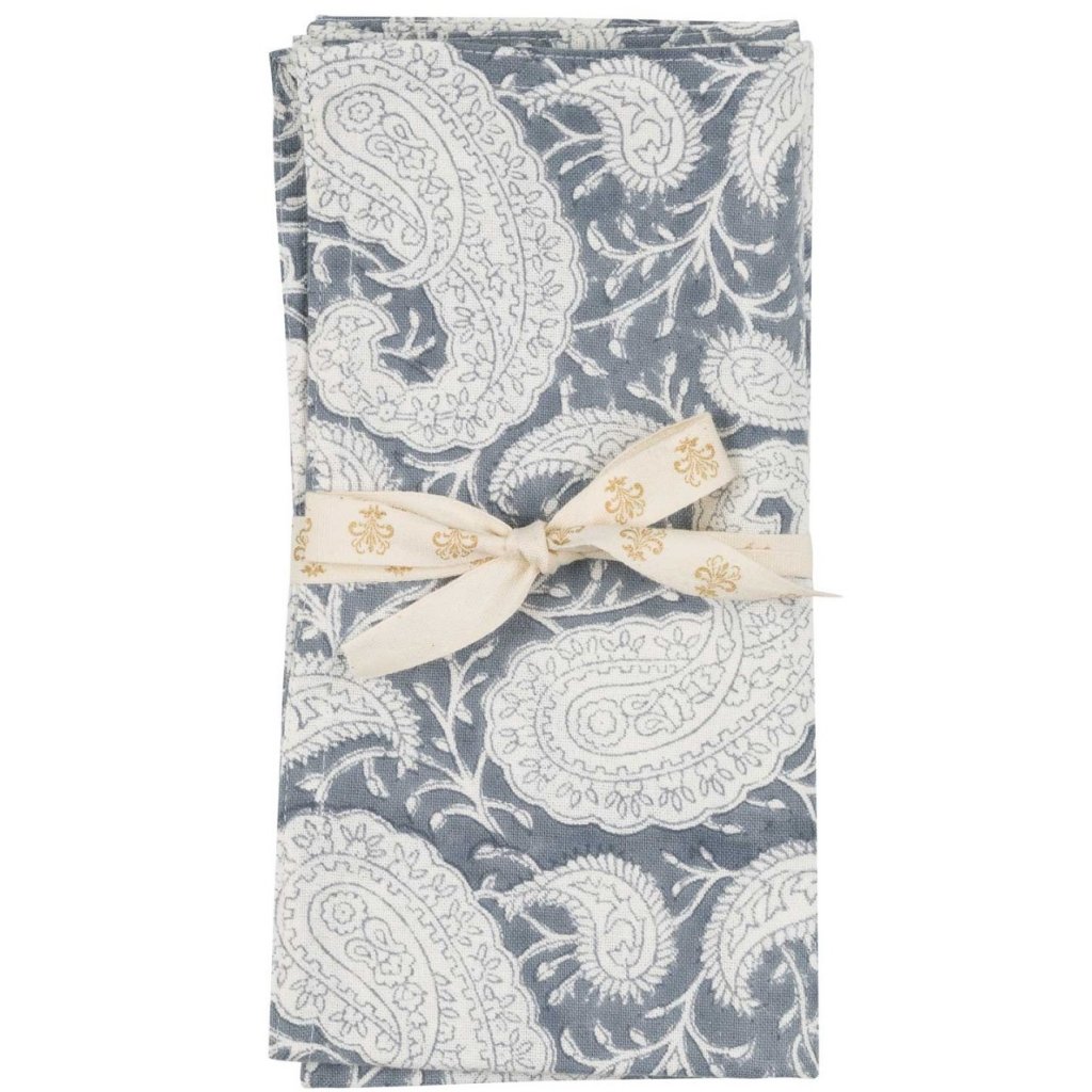 Servetter "Big Paisley Sea Blue"  4-pack