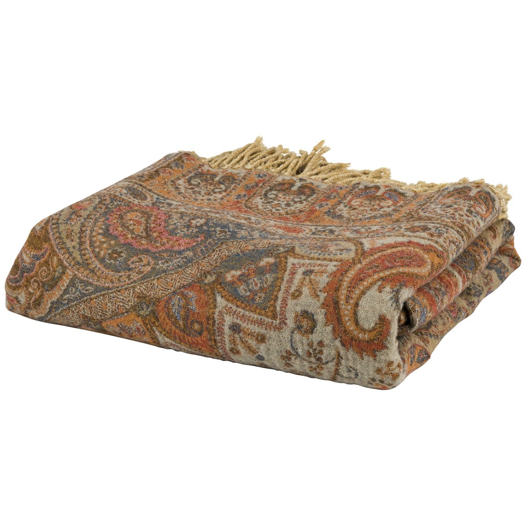 Pläd Paisley Burnt Orange - Chamois