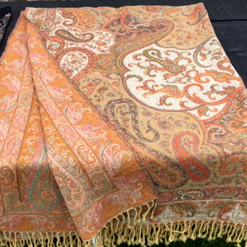 Pläd Paisley Burnt Orange - Chamois - 2