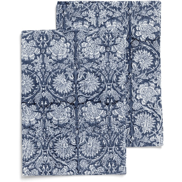 2 st. kökshanddukar Paradise Navy Blue