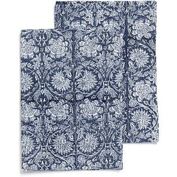 2 st. kökshanddukar Paradise Navy Blue