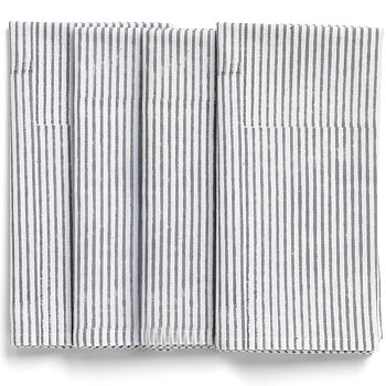 Servetter Grey Stripe 4 st.