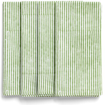 Servetter Green Stripe 4 st.