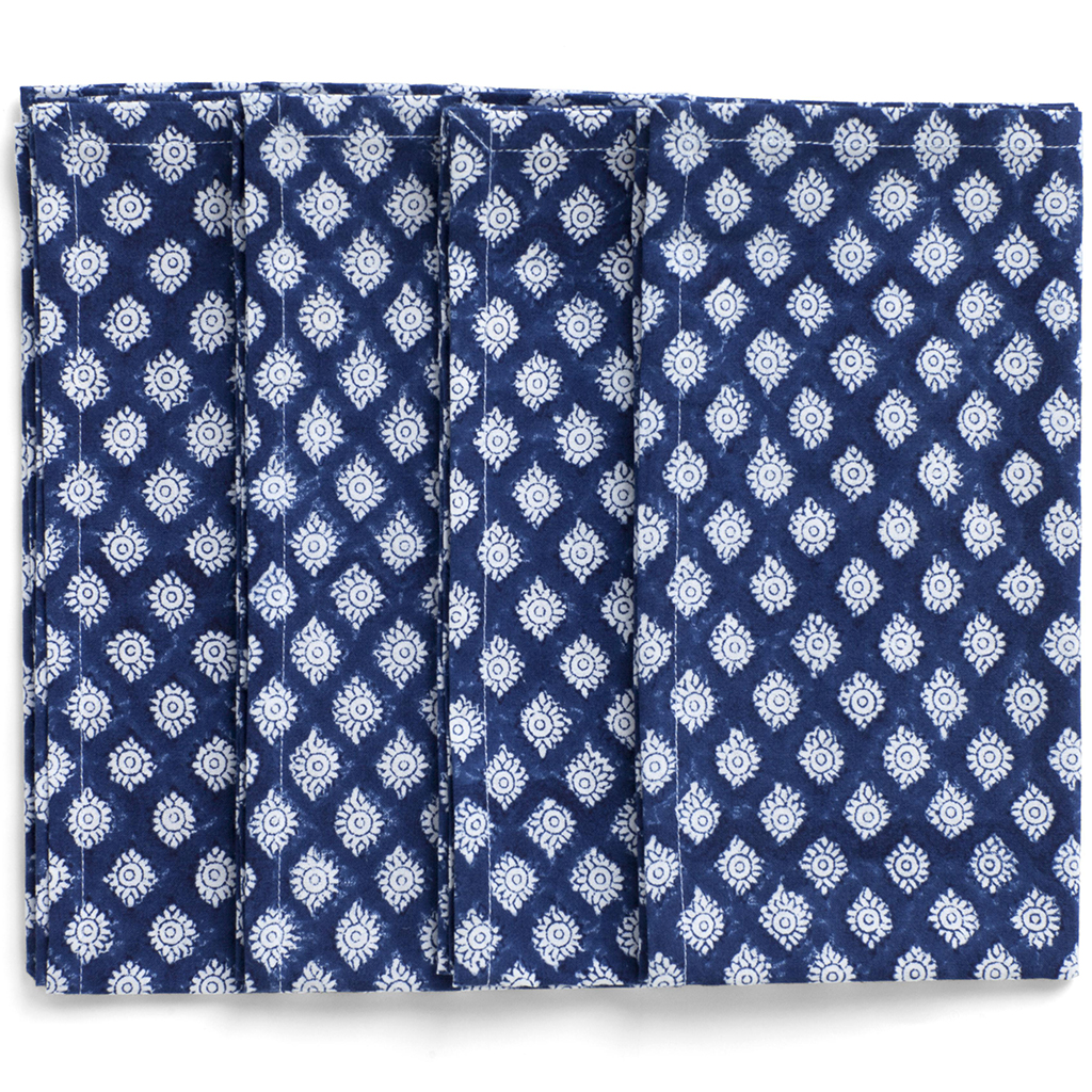 Servetter Medallion Navy Blue