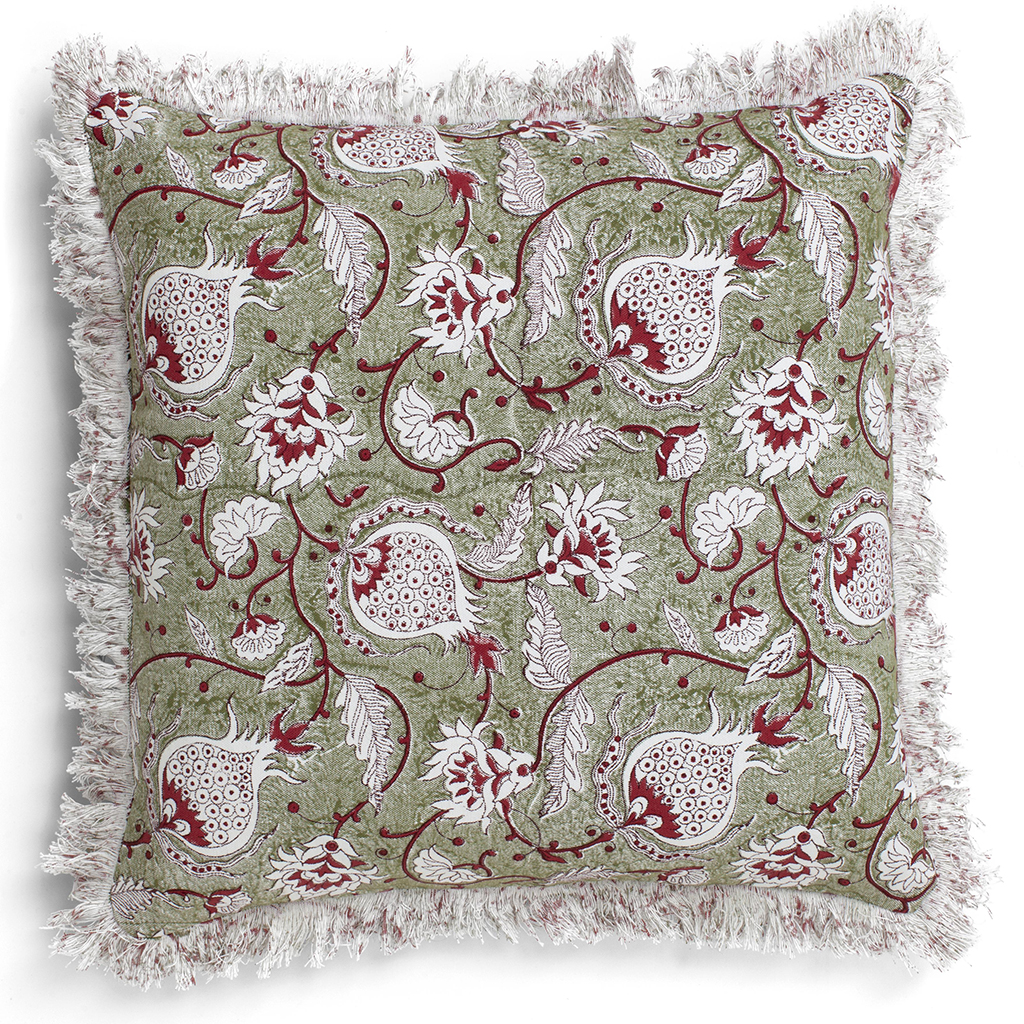 Kuddfodral Pomegranate Green