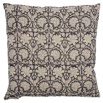 Kuddfodral i linne Paradise Dark Blue