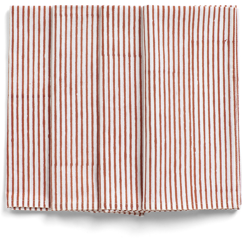 Servetter Orange Stripe - 4 st.