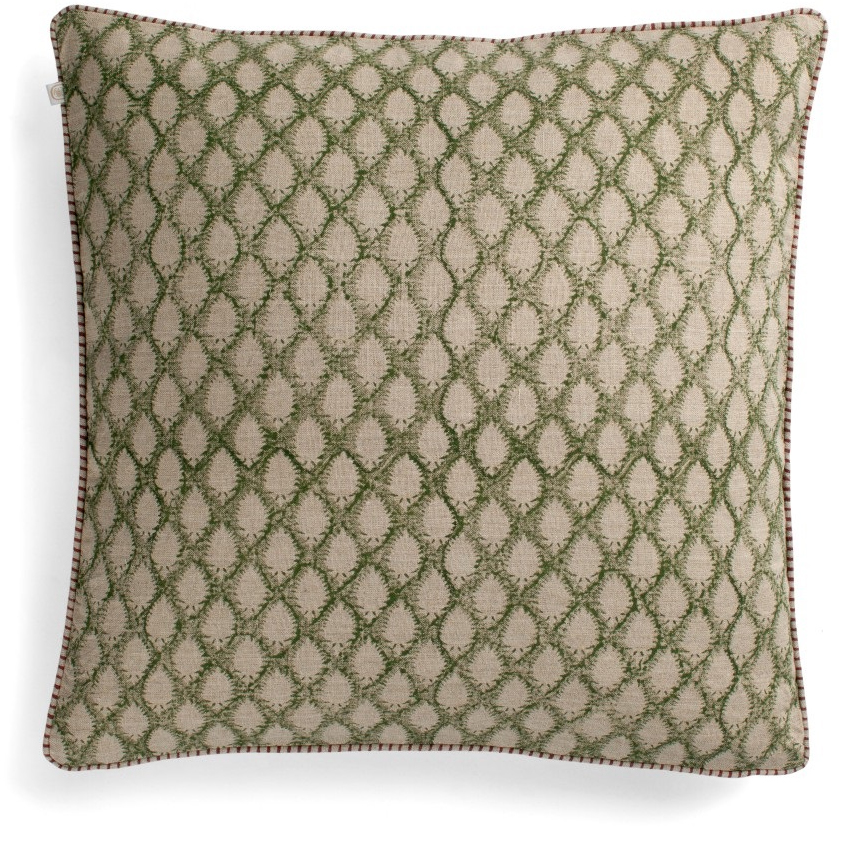 Kuddfodral i linne Cypress Green