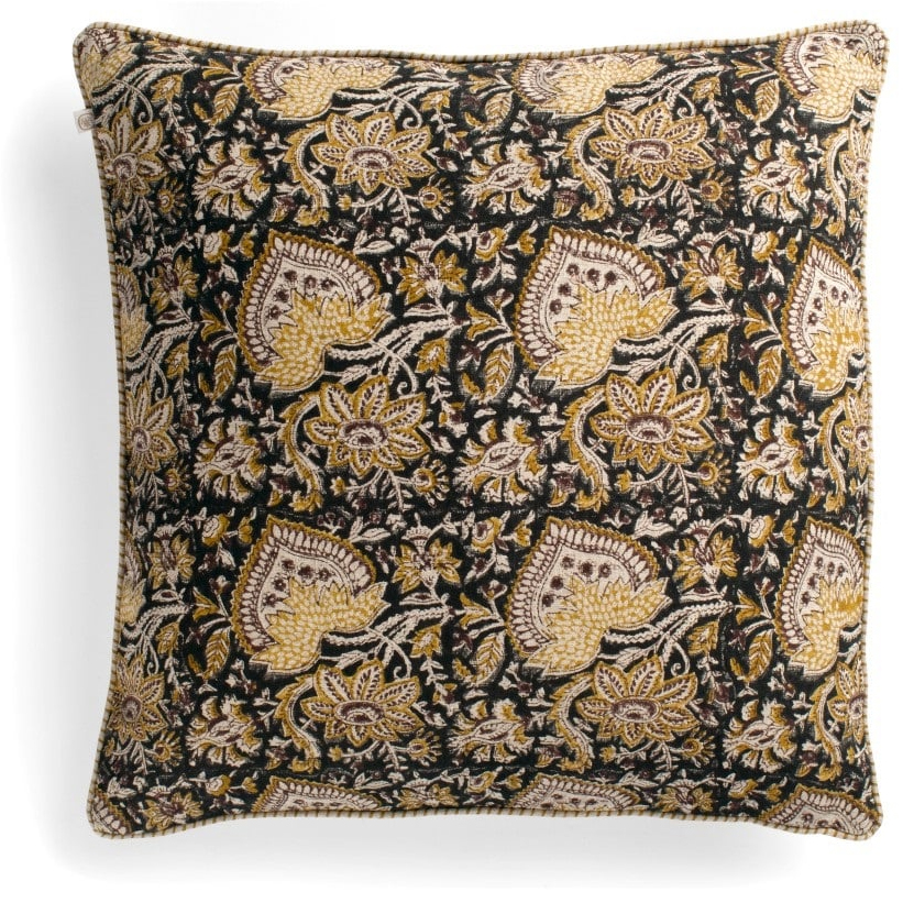 Kuddfodral Oriental Black - linne