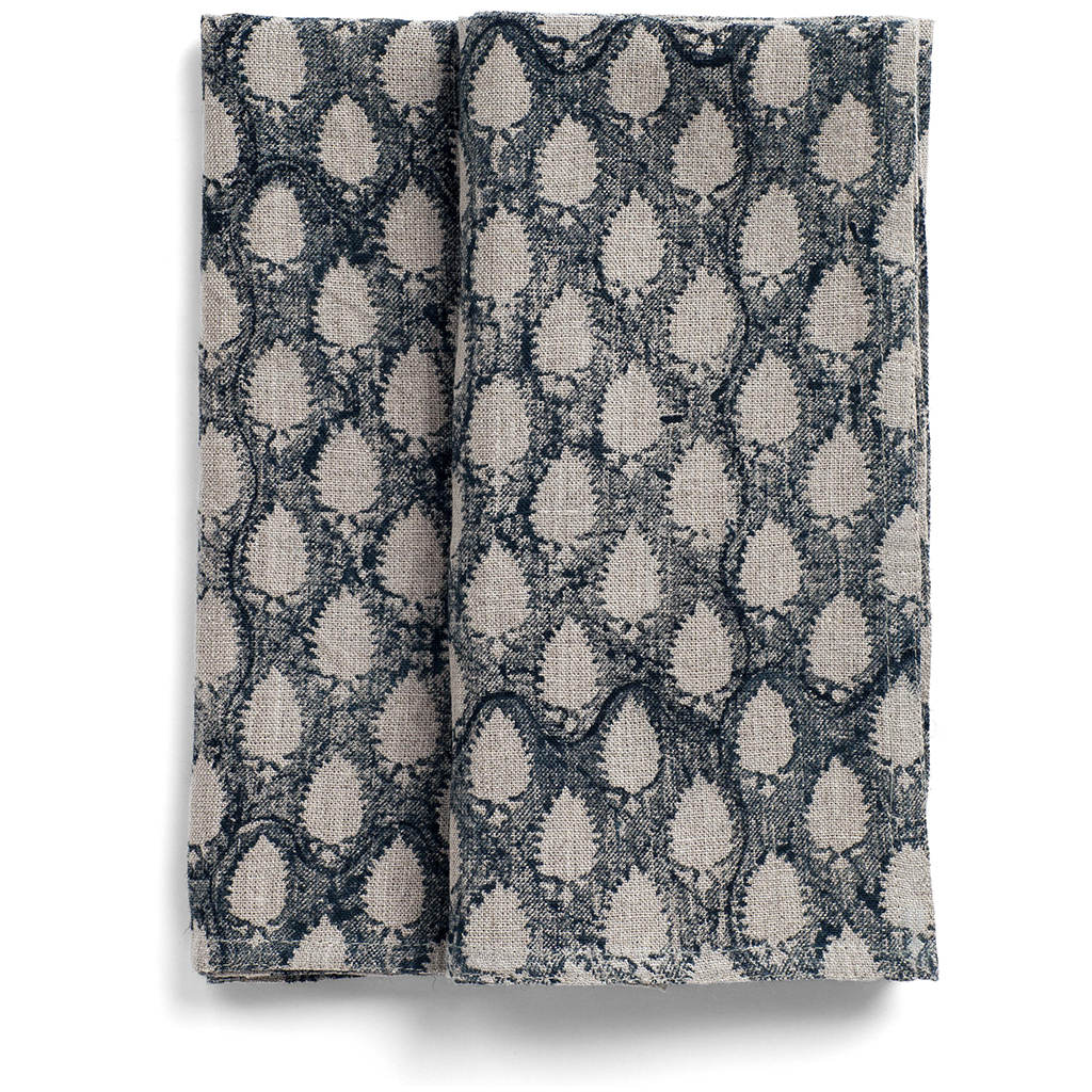 Linneservetter Cypress Navy Blue - 2-pack