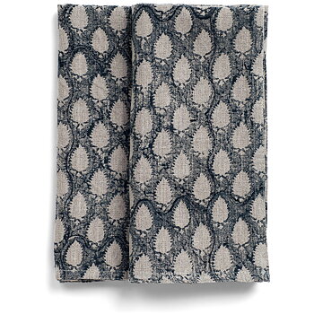 Linneservetter Cypress Navy Blue - 2-pack