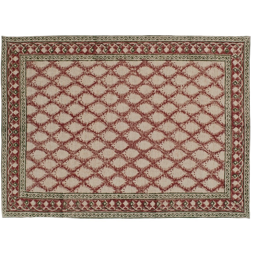 Bordstablett Cypress Red linne 2 st.
