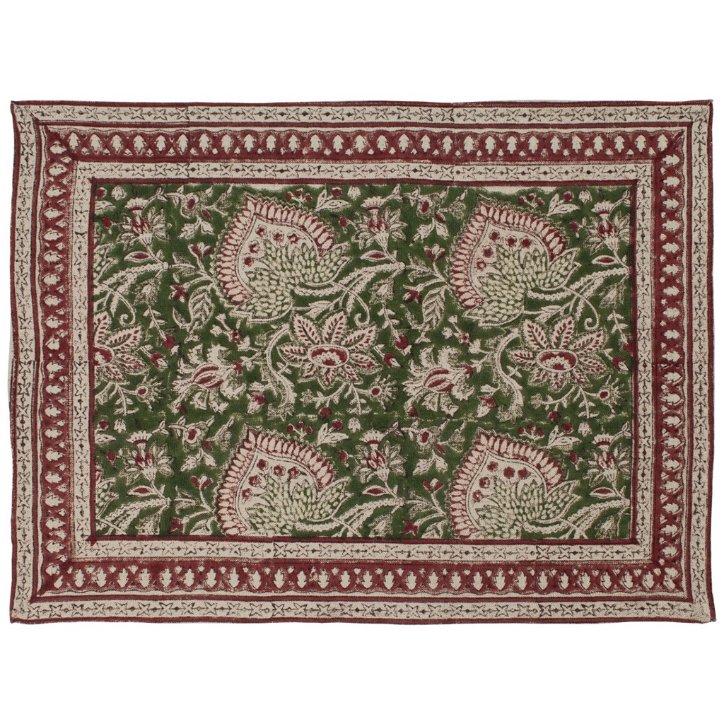 Bordstabletter Oriental Green linne 2 st.