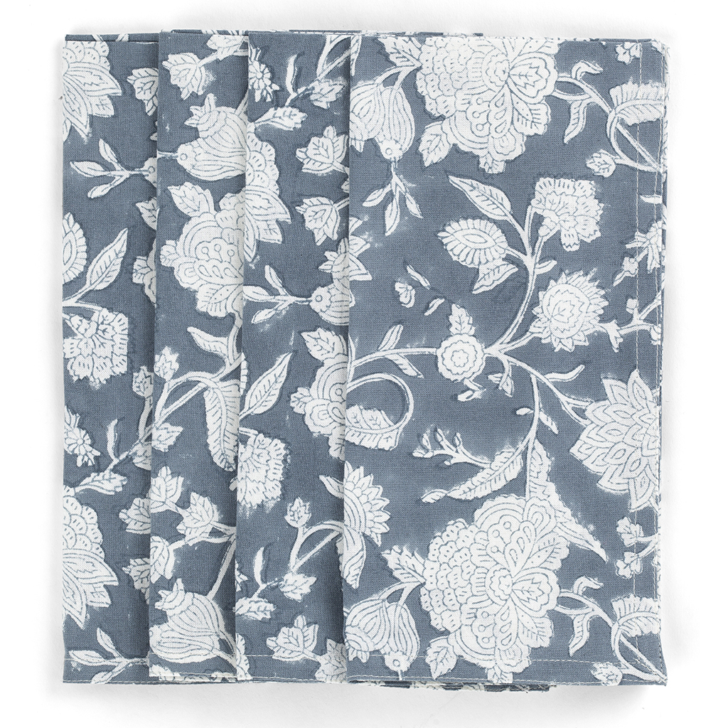 Servetter Indian Rose True Navy - 4 st.