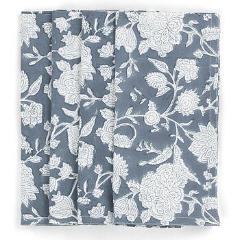 Servetter Indian Rose True Navy - 4 st.