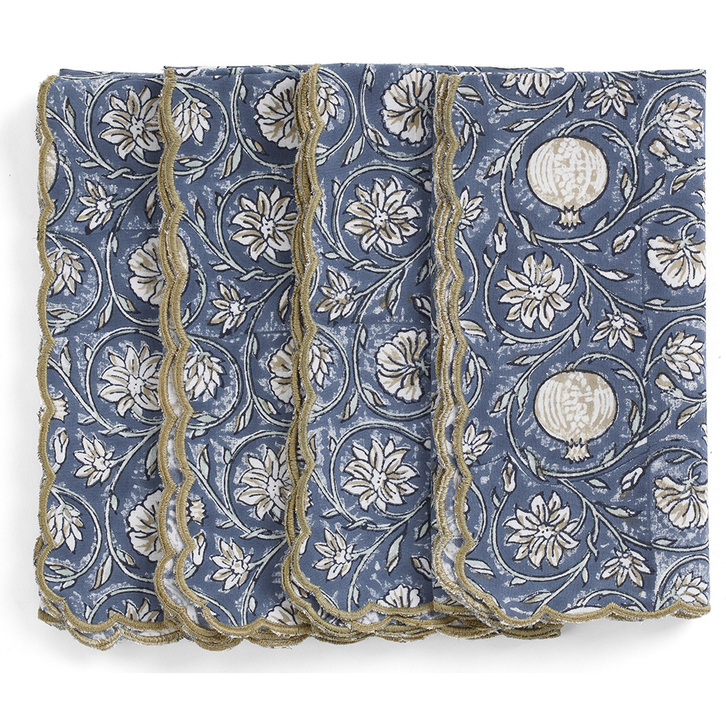 Servetter Tangier Pomegranate Blue - 4 st.