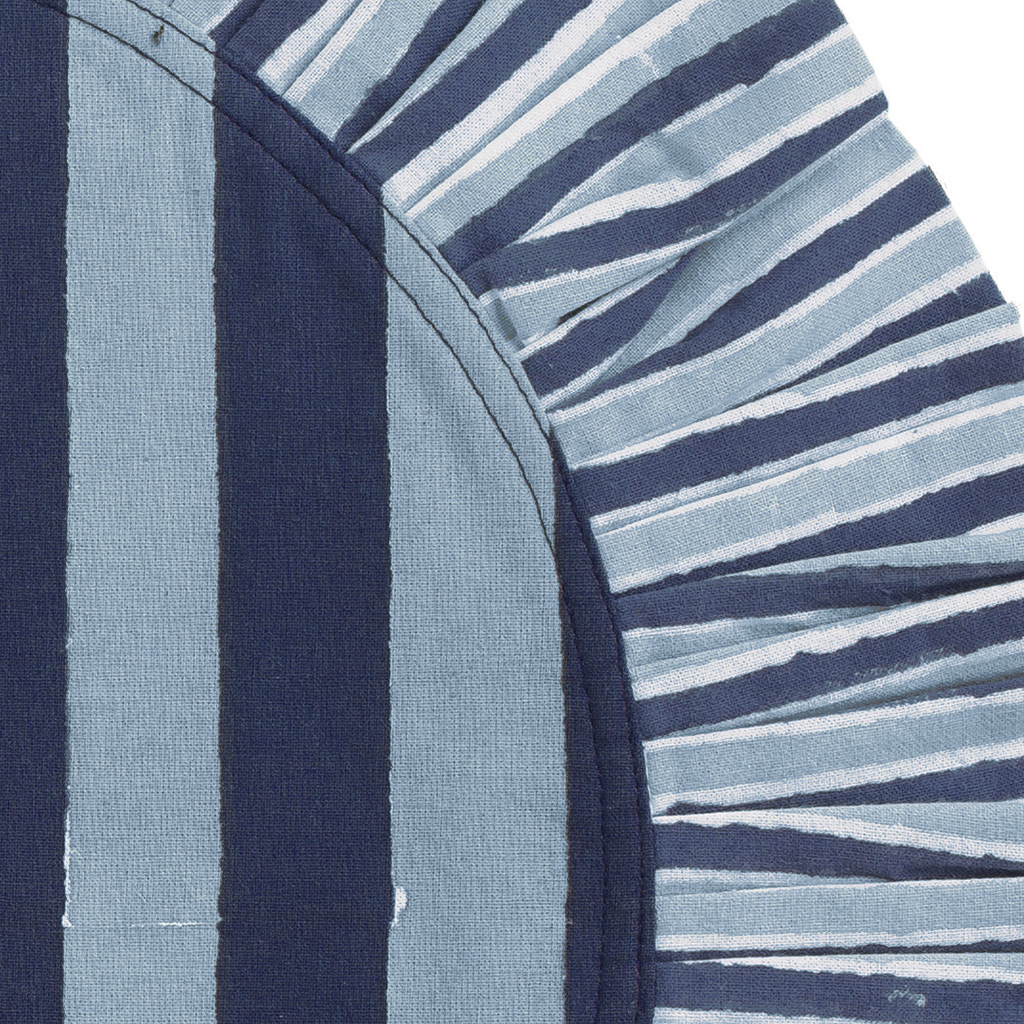 Bordstabletter Jaipur Stripe med volang - Blue - 2 st.  - 2
