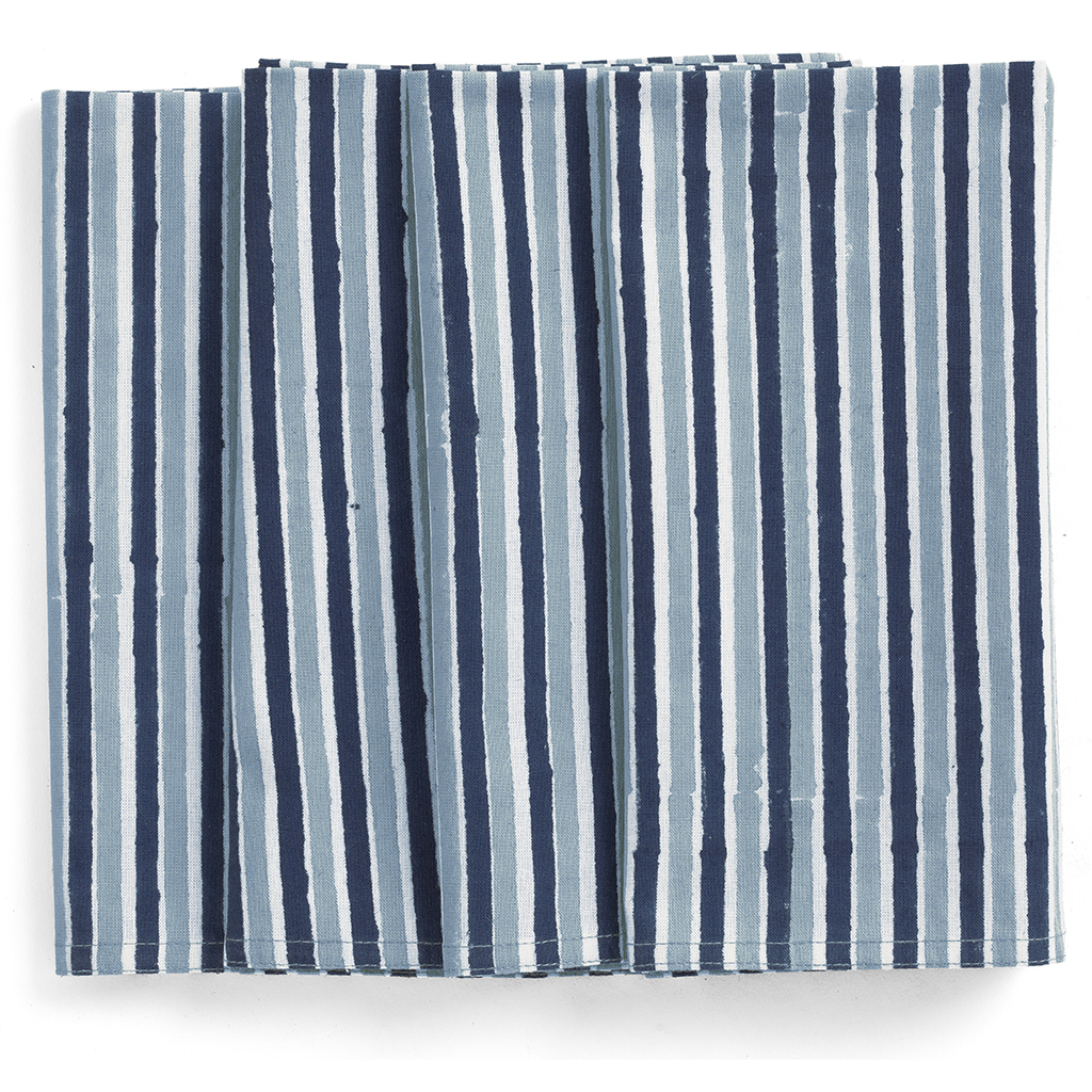 Servetter Stripe Multi Blue - 4 st.