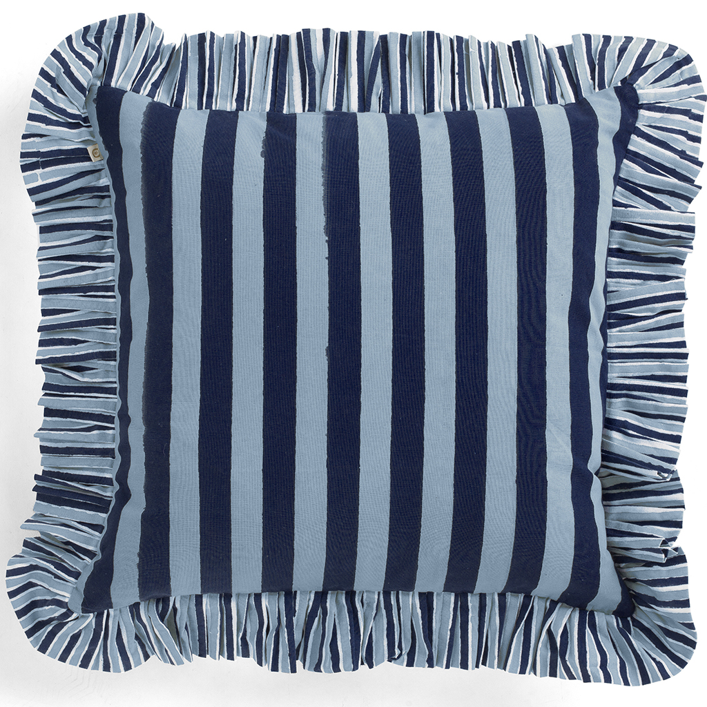 Kuddfodral Jaipur Stripe - Blue
