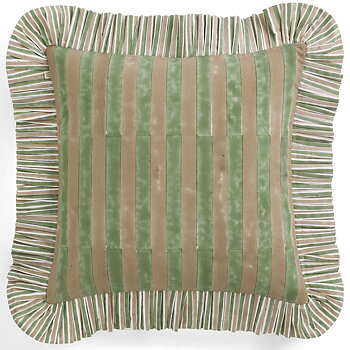 Kuddfodral Jaipur Stripe - Green