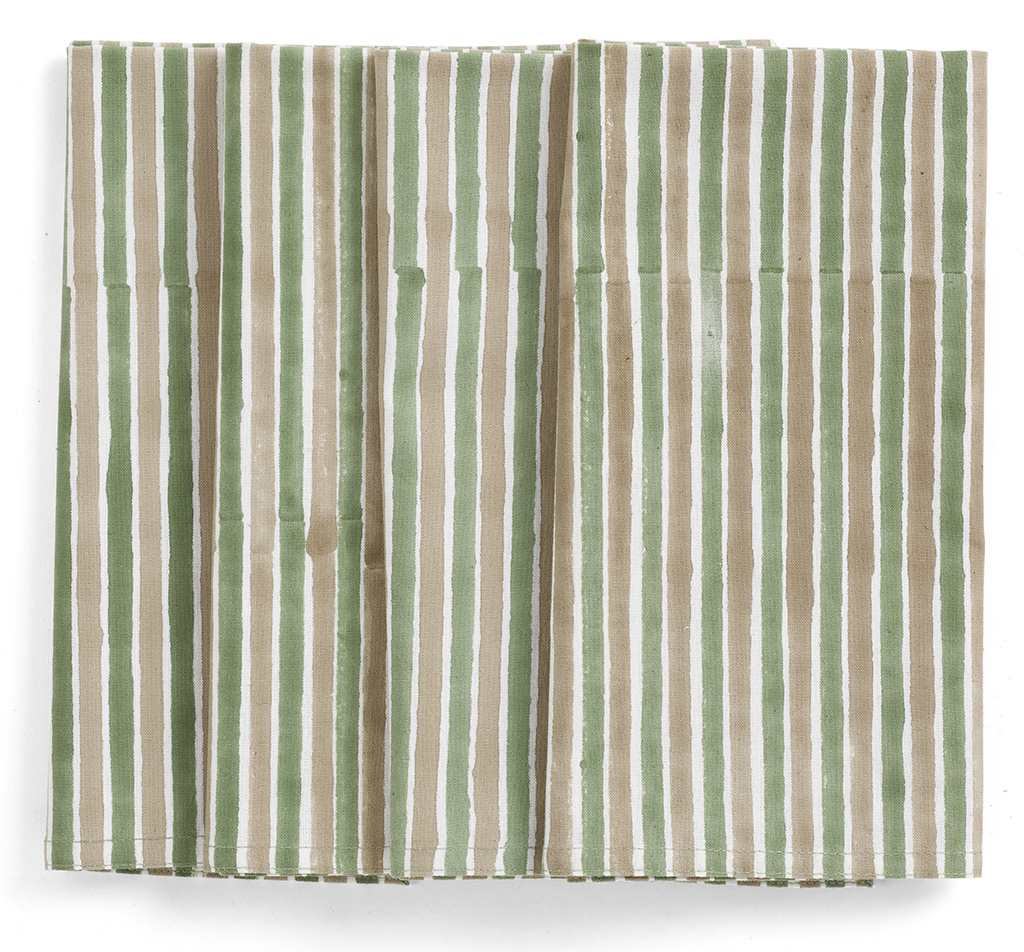Servetter Stripe Multi Green - 4 st.