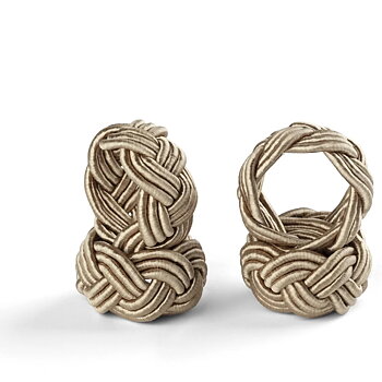 4 servettringar Beige