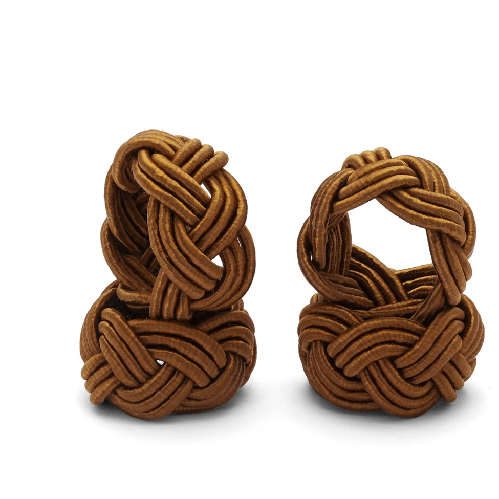 Servettringar Brown - 4 st.