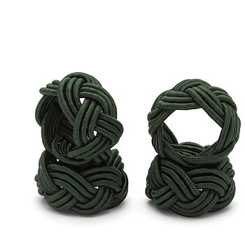 4 servettringar Green