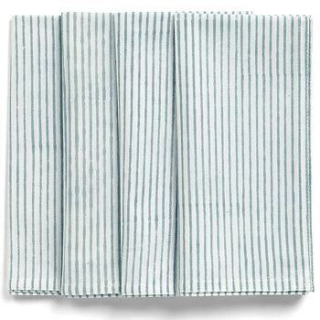 Servetter Stripe Turquoise - 4 st.