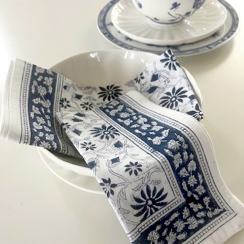 Servetter Margerita Navy Blue - 4 st.