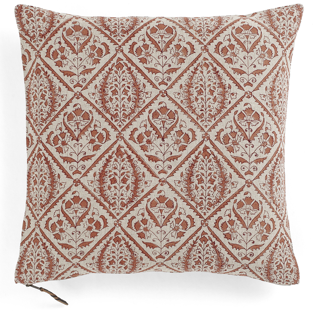 Kuddfodral linne Jaipur Terracotta