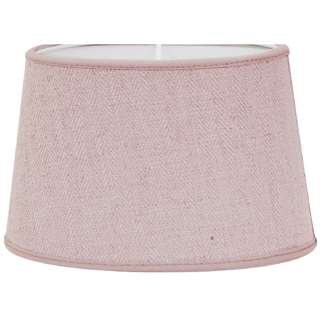 Lampskärm Oval Herringbone Soft Pink